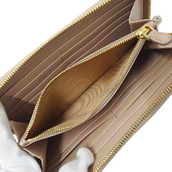 PRADA Beige Saffiano Wallet - Picture 6 of 12
